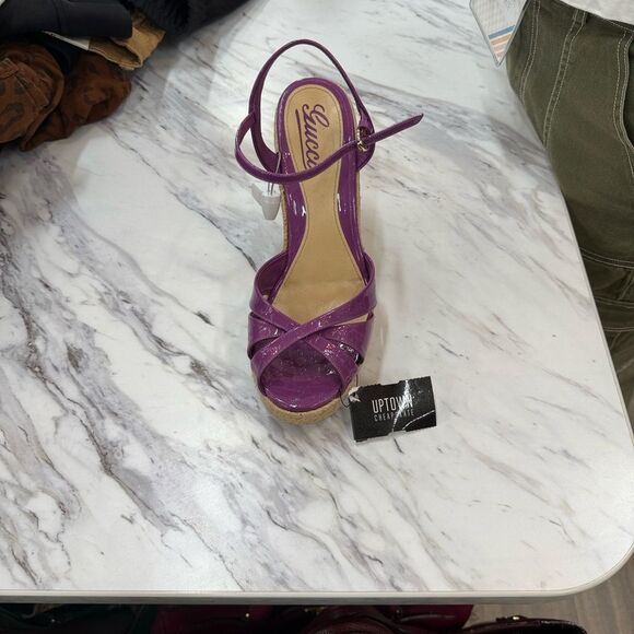 Gucci Glossy Purple Sandals - Picture 6 of 6